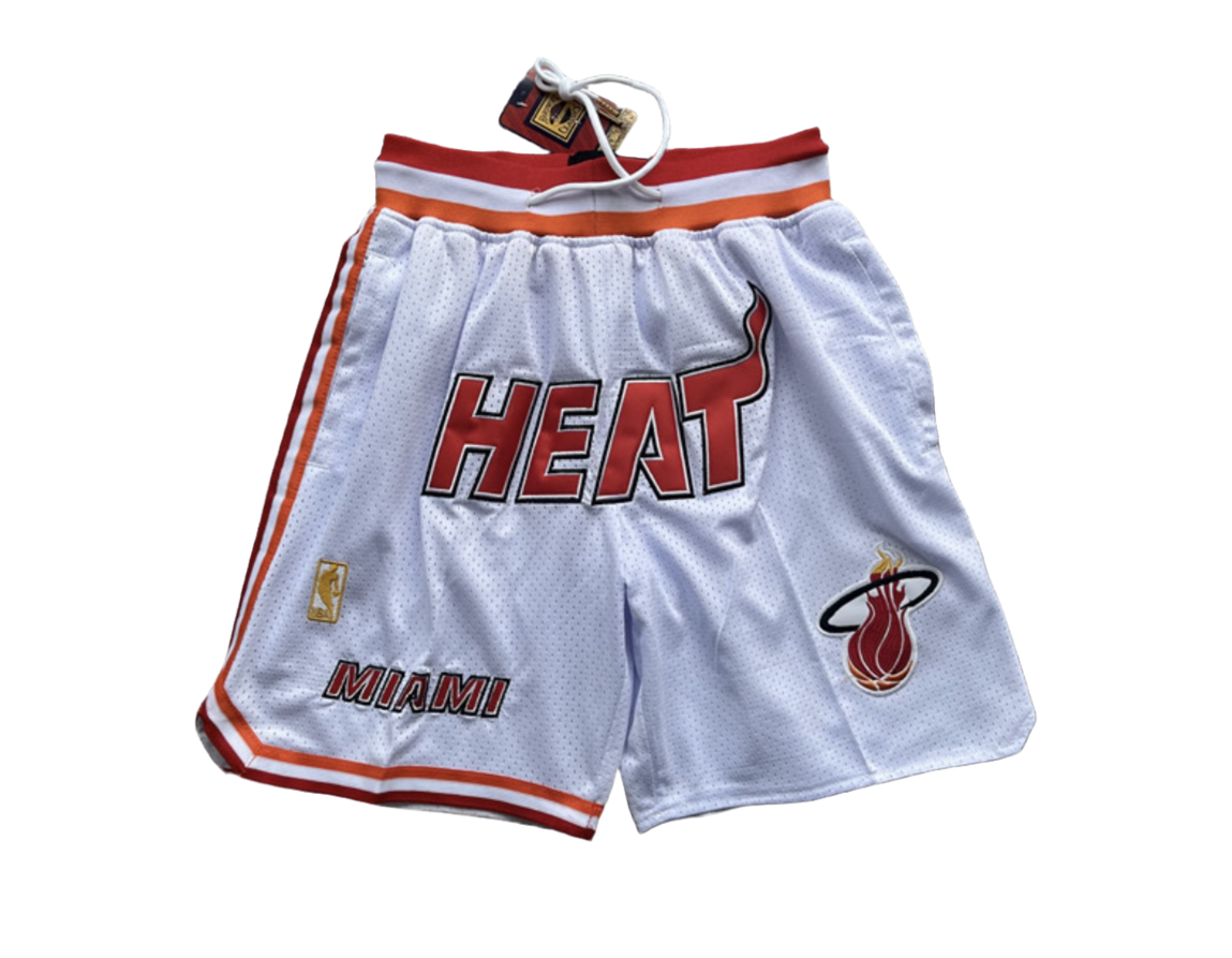 Miami Heat ‘HWC’ ‘Just Don’ NBA Uniform Style Shorts