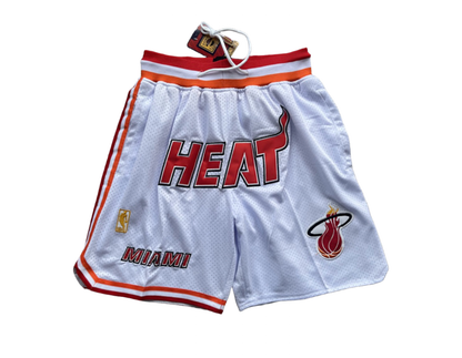 Miami Heat ‘HWC’ ‘Just Don’ NBA Uniform Style Shorts