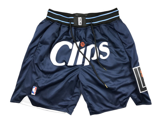 Los Angeles 'Clips' Navy Blue Alternate Uniform NBA Style Shorts