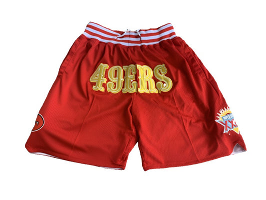 San Francisco 49ers Uniform 'Just Don' NFL Style Shorts