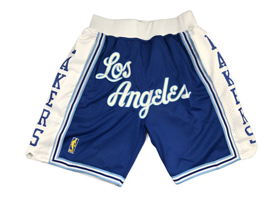 96-97 Los Angeles Lakers Retro NBA Styled Shorts