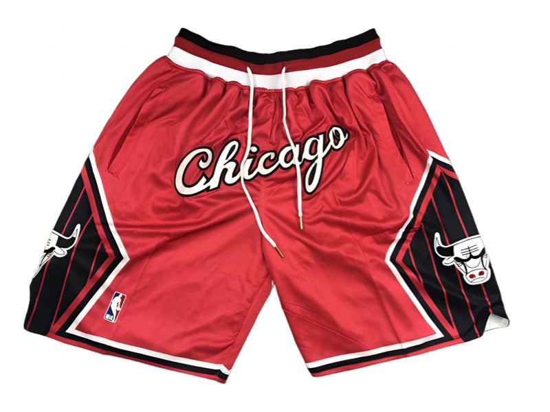 Satin Chicago Bulls Throwback Uniform NBA Style Shorts