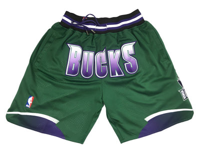 Milwaukee Bucks Throwback Uniform 'Just Don' NBA Style Shorts