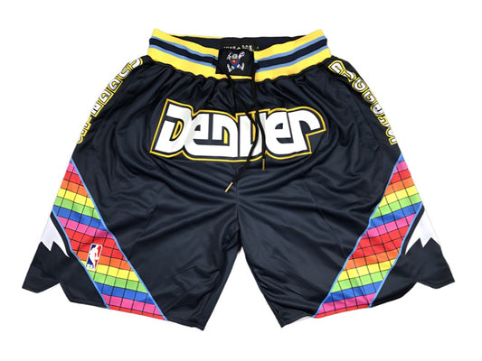 Denver Nuggets Navy Blue Retro Uniform NBA Style Shorts