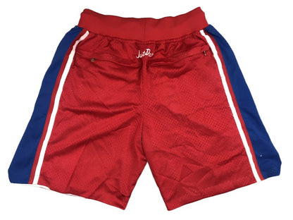 Philadelphia 76ers Throwback Team Uniform NBA Style Shorts