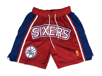 Philadelphia 76ers Throwback Team Uniform NBA Style Shorts