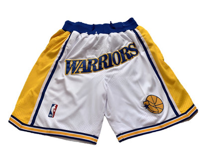 Golden State Warriors Throwback Uniform 'Just Don' NBA Style Shorts