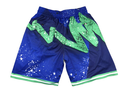 Dallas Mavericks Throwback 'Splatter' Uniform NBA Style Shorts