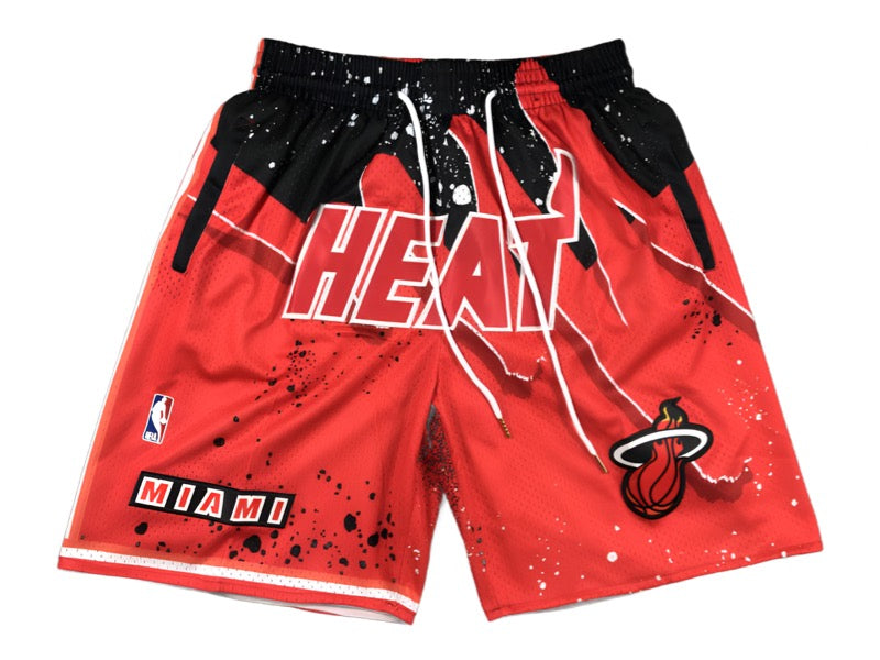 Miami Heat 'Splatter' Uniform NBA Style Shorts