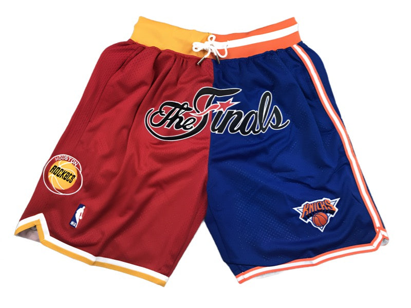 Two-Tone NY Knicks / HOU Rockets 'Just Don' NBA Style Shorts