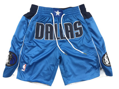 Dallas Mavericks Throwback Uniform NBA Style Shorts