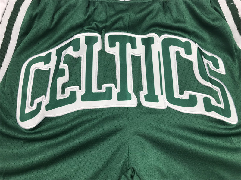 Boston Celtics Throwback Uniform NBA Style Shorts