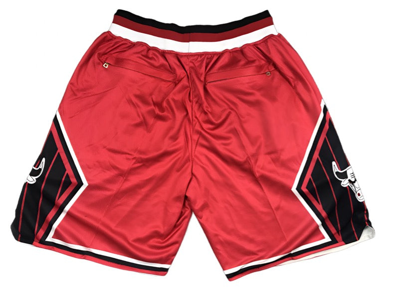 Satin Chicago Bulls Throwback Uniform NBA Style Shorts