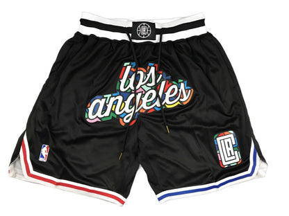 Los Angeles Clippers Black Alternate Uniform NBA Style Shorts