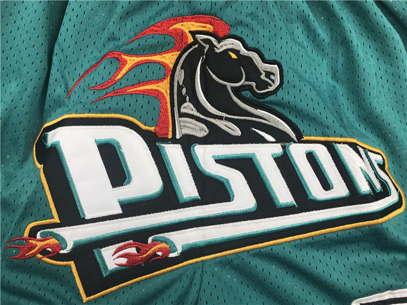 Detroit Pistons Teal Throwback Alternate Uniform 'Just Don' NBA Style Shorts