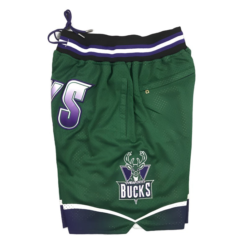 Milwaukee Bucks Throwback Uniform 'Just Don' NBA Style Shorts