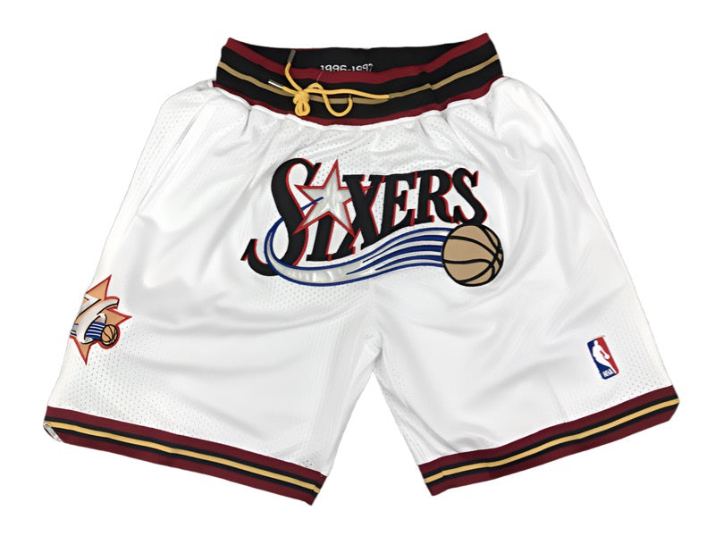 Philadelphia 76ers Throwback Uniform 'Just Don' NBA Styled Shorts